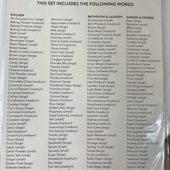 NEW Rae Dunn Black Organizing Labels - Picture 7 of 7